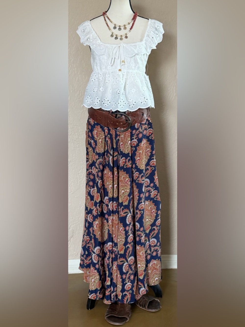 Flowy Chelsea & Theodore Bohemian Maxi Skirt